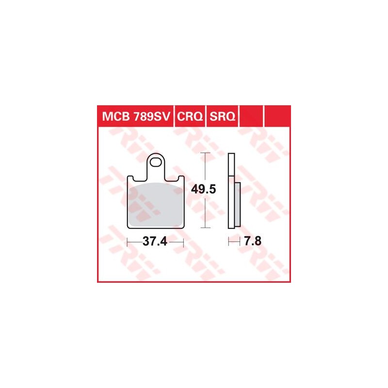 BRAKE PAD TRW MCB789SV