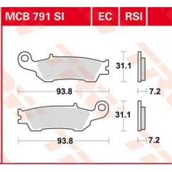 BRAKE PAD TRW MCB791RSI