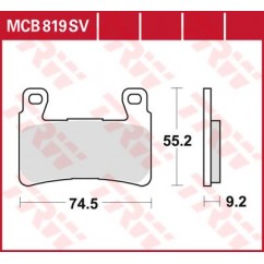 BRAKE PAD MCB819SV