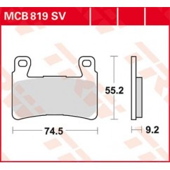 BRAKE PAD MCB819SV