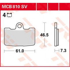 BRAKE PAD TRW MCB810SV