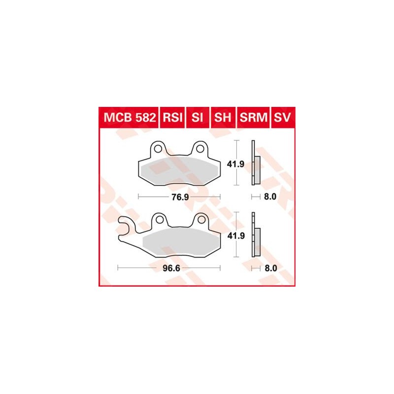 BRAKE PAD TRW MCB582SH