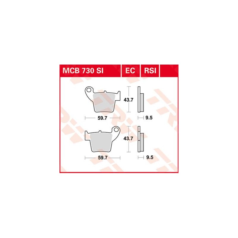 BRAKE PAD TRW MCB730SI