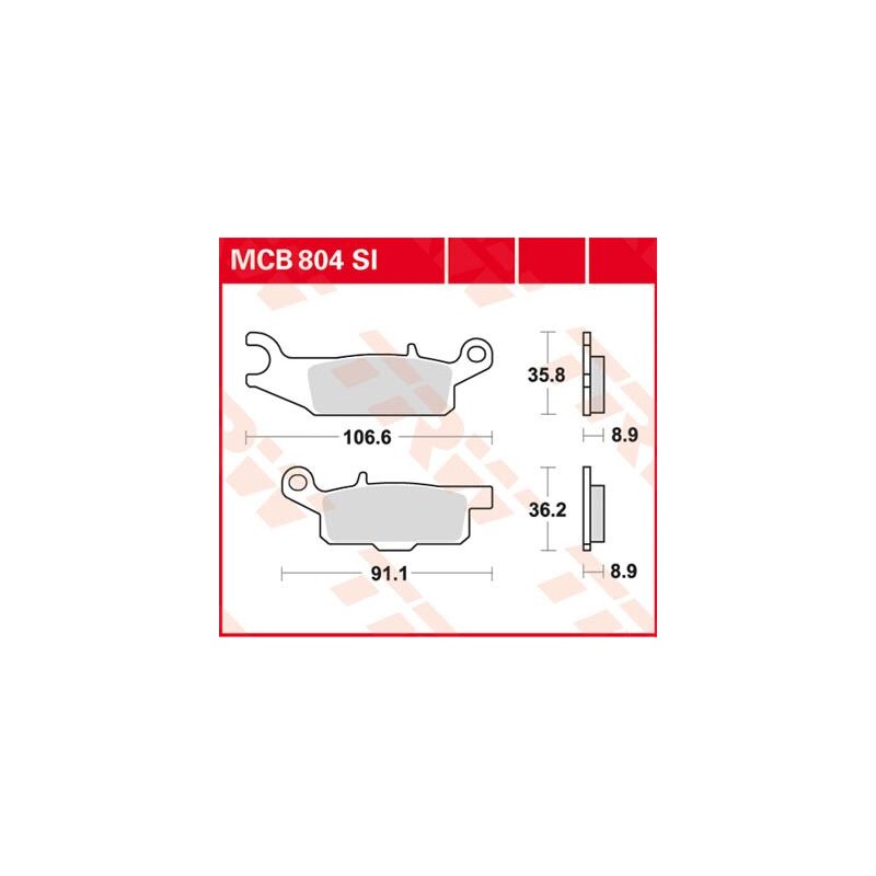 BRAKE PAD TRW MCB804SI