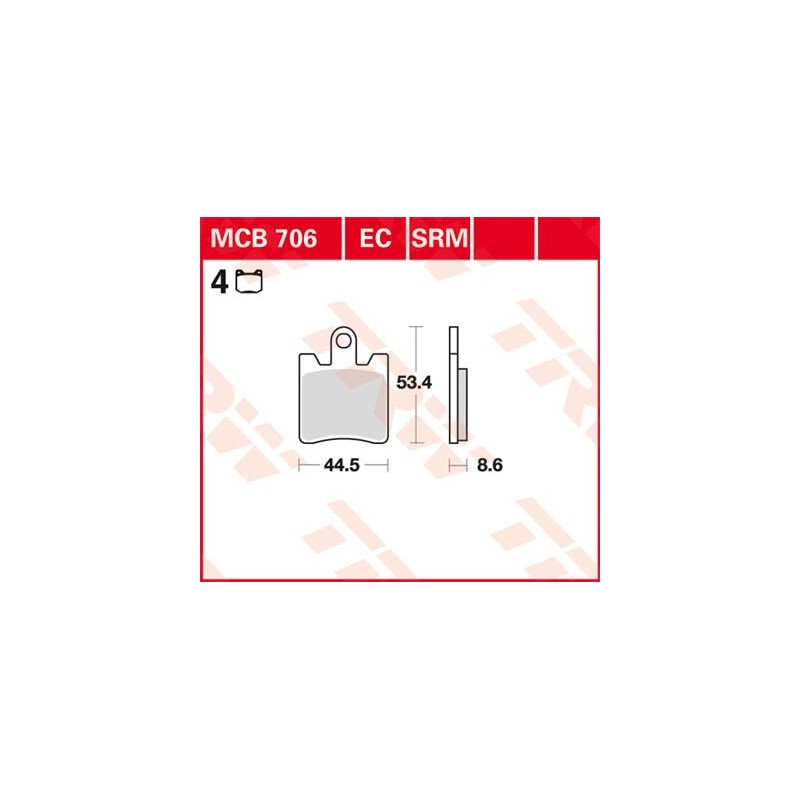 BRAKE PAD TRW MCB706SV