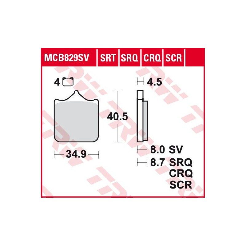 BRAKE PADS SINTER TRACK