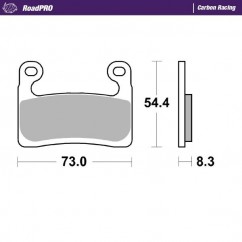 BRAKE PAD CARBON RACING