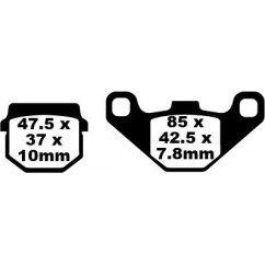 BRAKE PAD CARBON TT DIRT