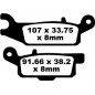 BRAKE PAD CARBON TT DIRT