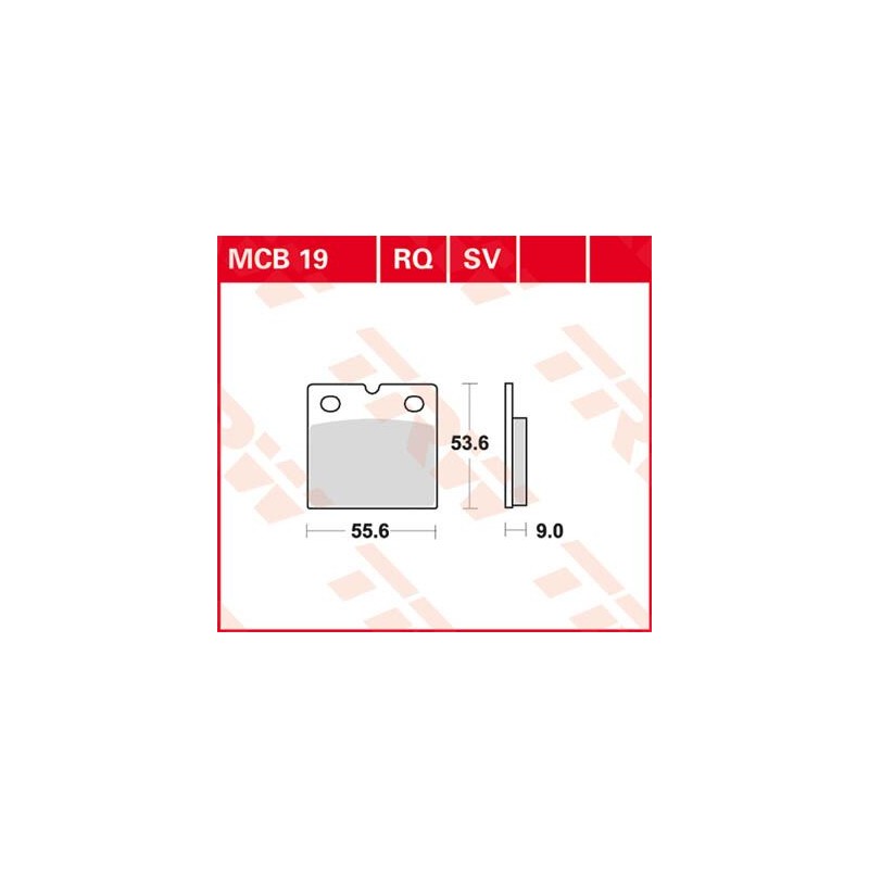 BRAKE PAD TRW MCB19