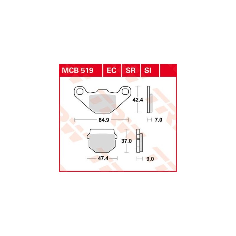 BRAKE PAD TRW MCB519