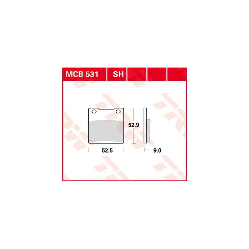 BRAKE PAD TRW MCB531