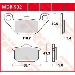 BRAKE PAD TRW MCB532