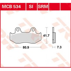 BRAKE PAD TRW MCB534