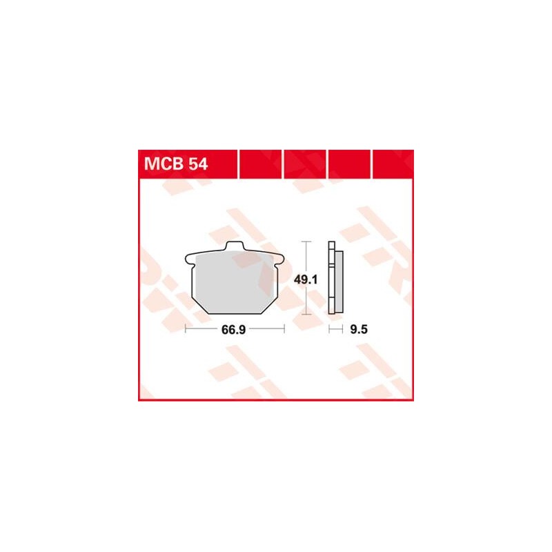 BRAKE PAD TRW MCB54