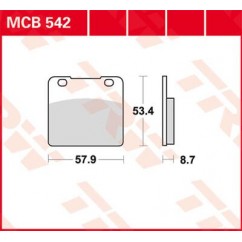 BRAKE PAD TRW MCB542