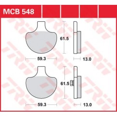 BRAKE PAD TRW MCB548