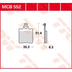 BRAKE PAD TRW MCB552