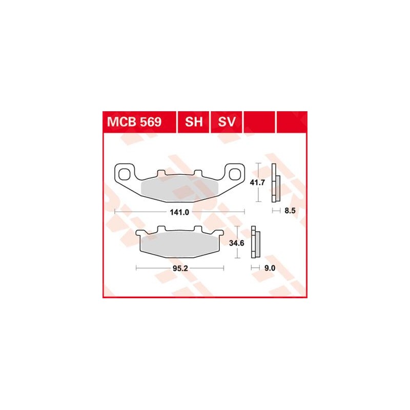 BRAKE PAD TRW MCB569