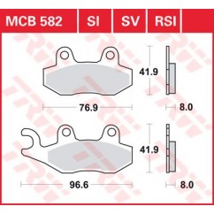 BRAKE PAD TRW MCB582