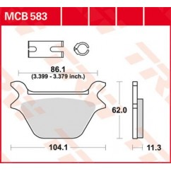 BRAKE PAD TRW MCB583