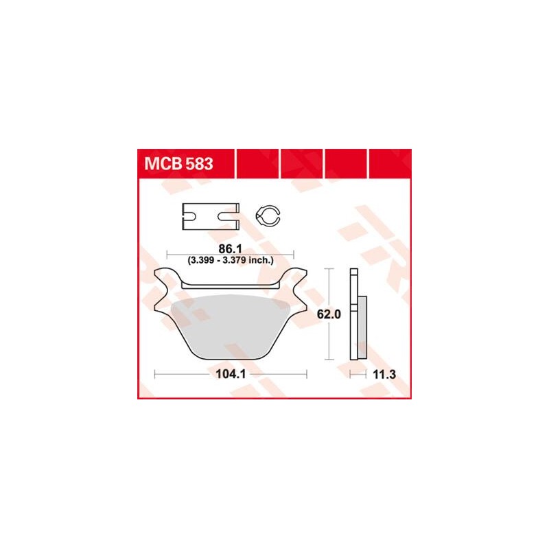 BRAKE PAD TRW MCB583