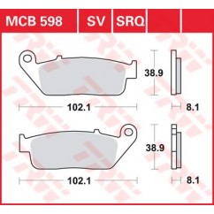 BRAKE PAD TRW MCB598