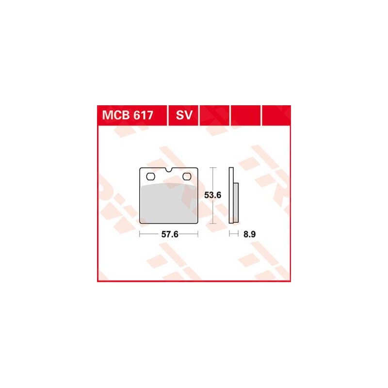 BRAKE PAD TRW MCB617