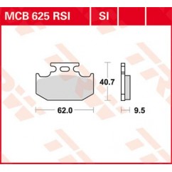 BRAKE PAD TRW MCB625SI