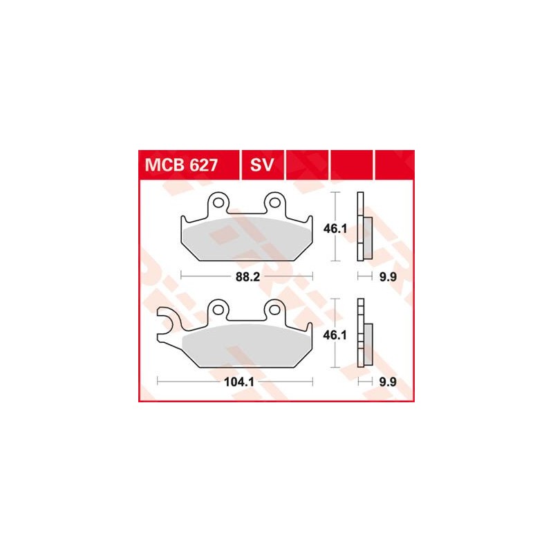 BRAKE PAD TRW MCB627