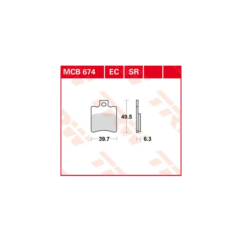 BRAKE PAD TRW MCB674