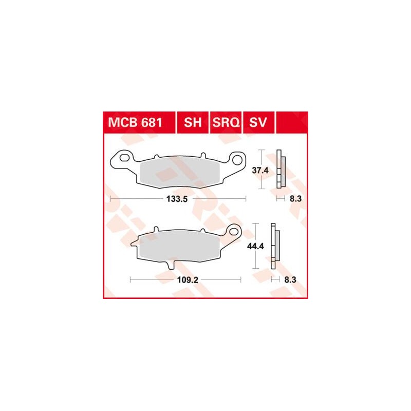 BRAKE PAD TRW MCB681