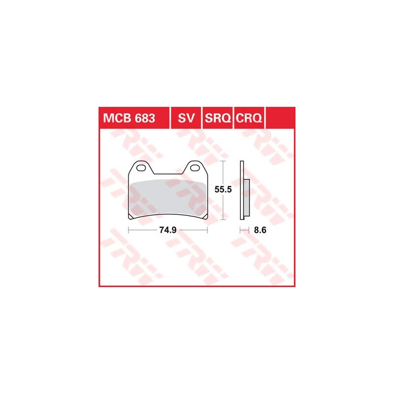 BRAKE PAD TRW MCB683