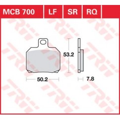 BRAKE PAD TRW MCB700