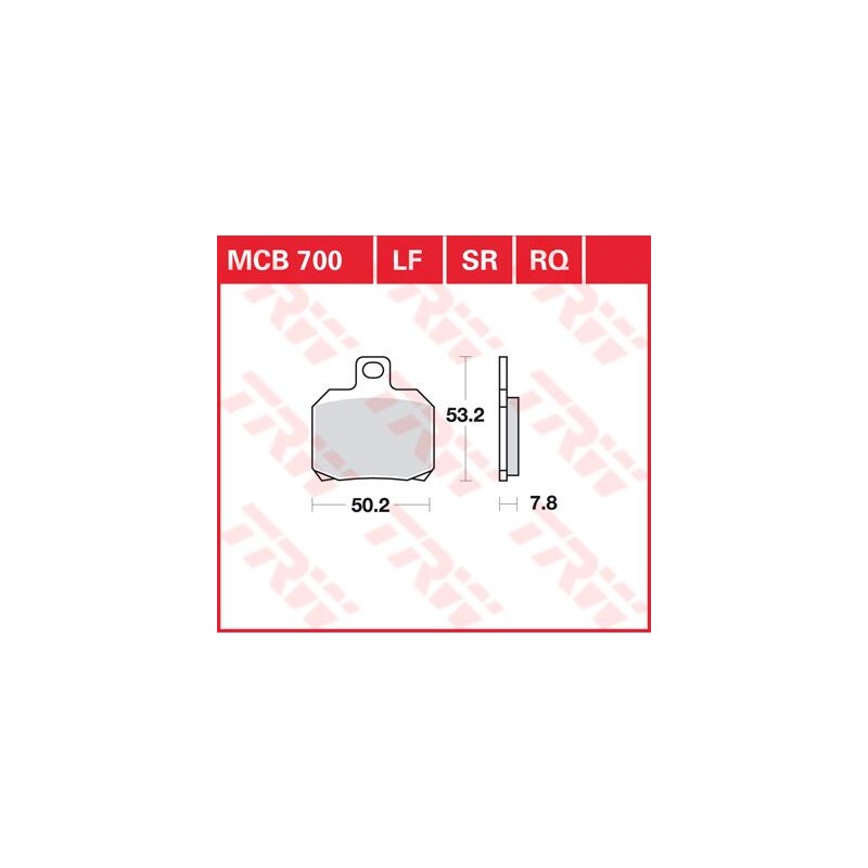 BRAKE PAD TRW MCB700