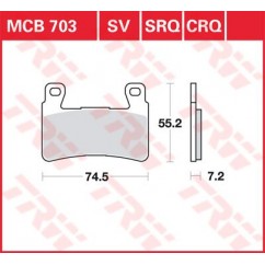 BRAKE PAD TRW MCB703