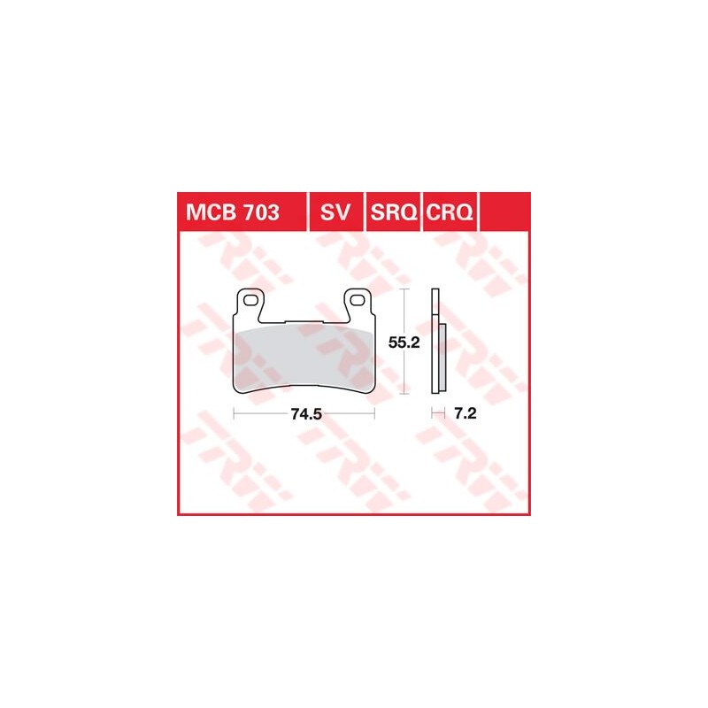 BRAKE PAD TRW MCB703