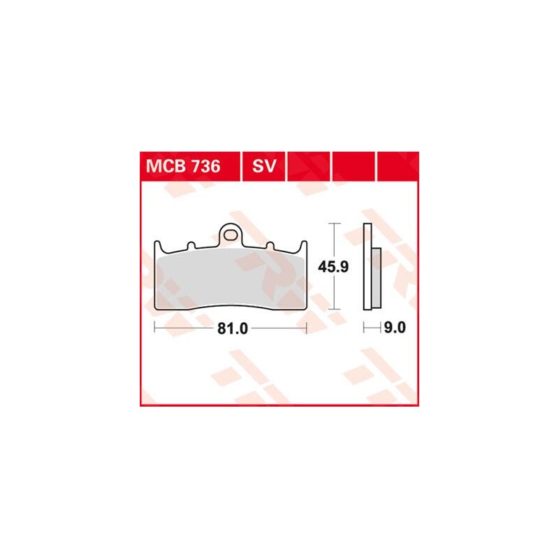 BRAKE PAD TRW MCB736