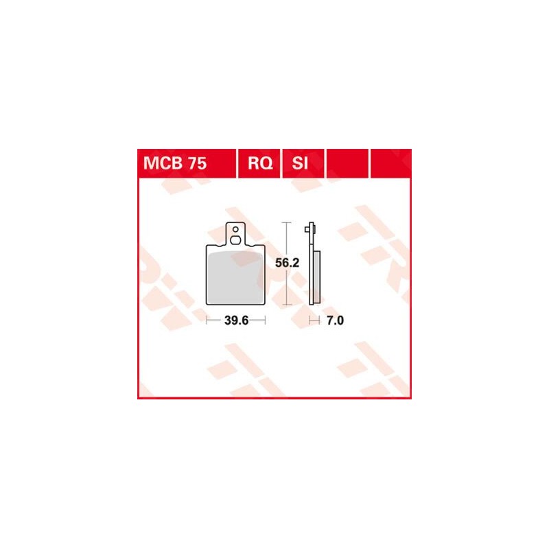 BRAKE PAD TRW MCB75