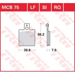 BRAKE PAD TRW MCB75