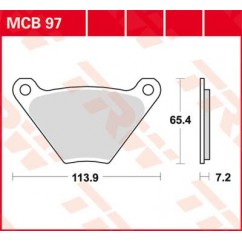 BRAKE PAD TRW MCB97