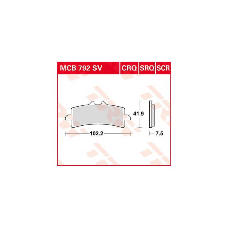 BRAKE PAD TRW MCB792CRQ