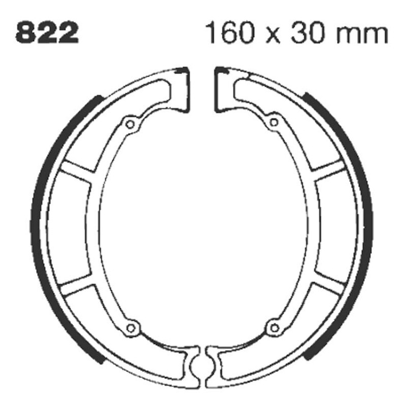 BRAKE SHOE GROOVED