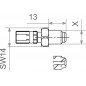 FIT M10x1.25 MALE TI