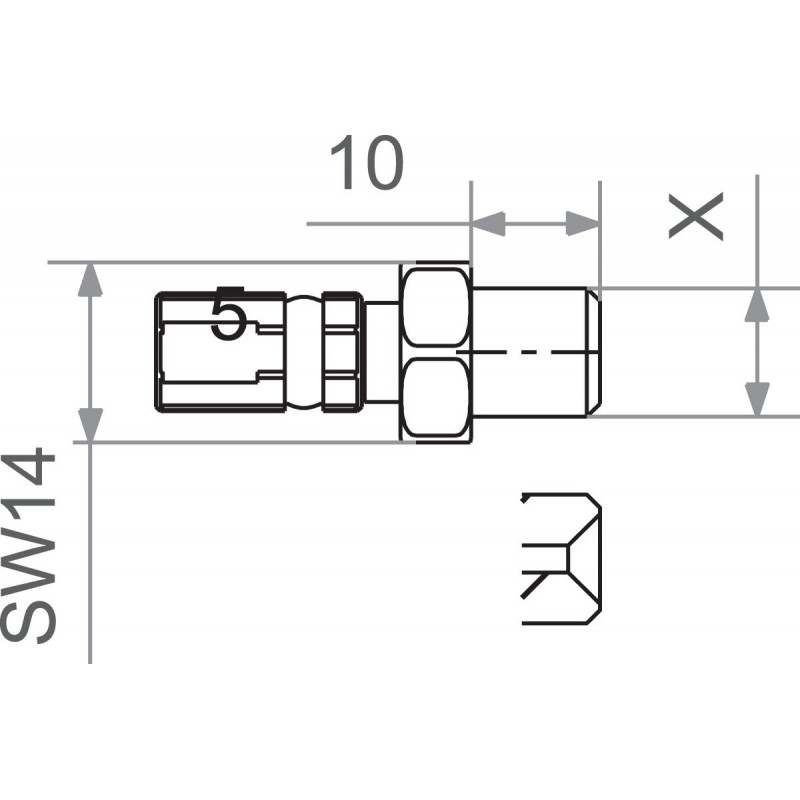 FIT M10x1.0 MALE GM