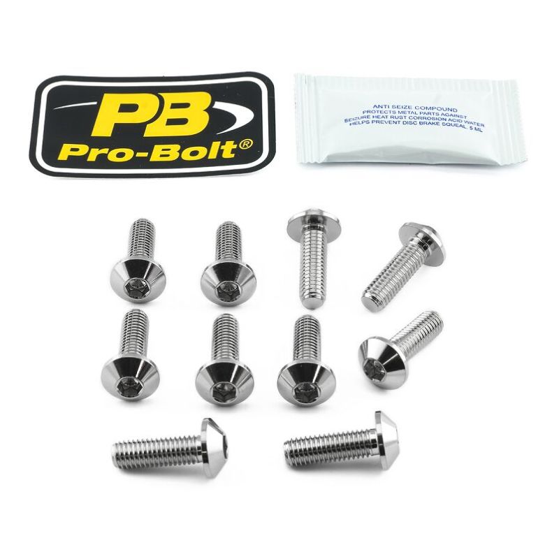 Kit de vis de fixation pour disque de frein inox