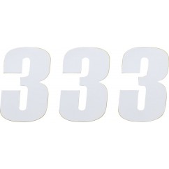 NUMBER MSE 3 4.5" WHITE