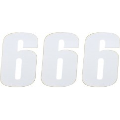 NUMBER MSE 6 4.5" WHITE