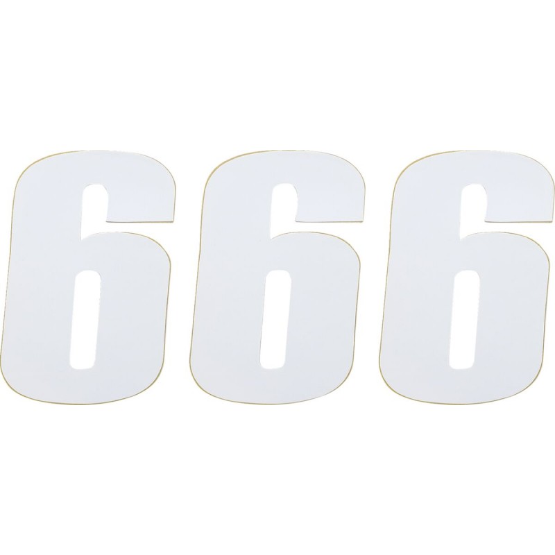 NUMBER MSE 6 4.5" WHITE