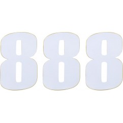 NUMBER MSE 8 4.5" WHITE